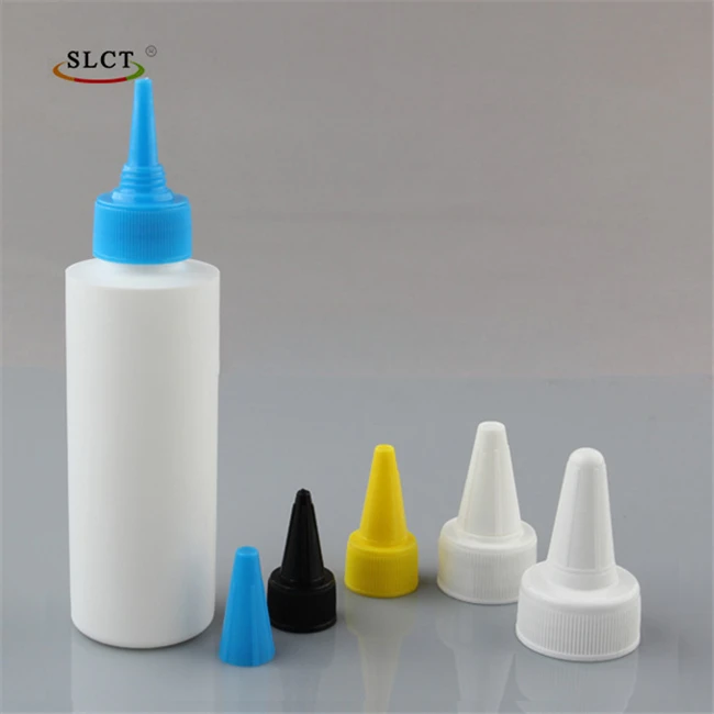 120 ml 240 ml 250 ml 500 ml Food Grade Empty Plastic Squeezable Bottles with long tip caps for Souse Ketchup Salad Dressings