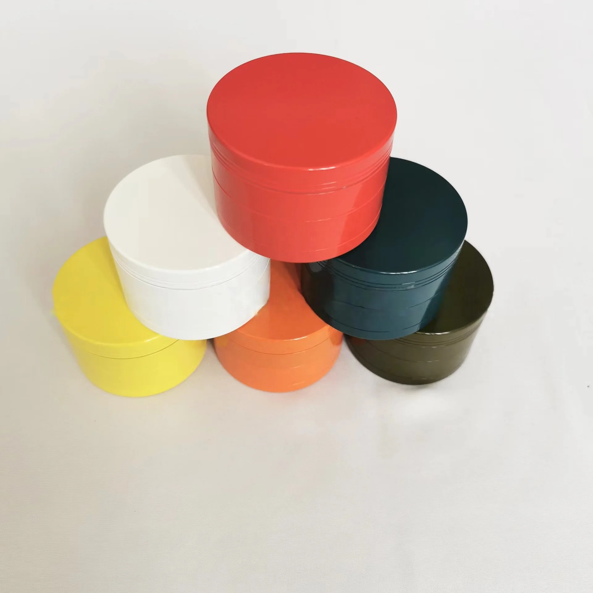 Colorful Custom Logo 63MM 4 Piece Zinc Metal Non-stick Ceramic Coated Tobacco Herb Grinder