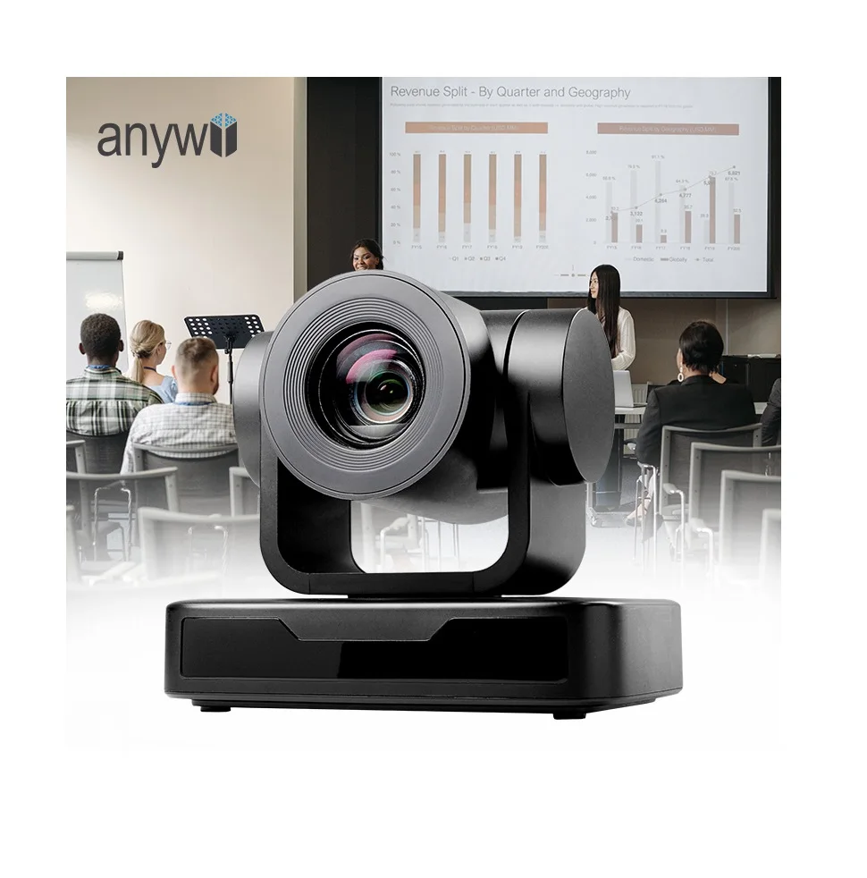 Anywii 1080P/30FPS Hd NDI Ptz Camera 3G-SDI LAN POE 10x Optical Zoom For Huddle Room Meeting Live Streaming