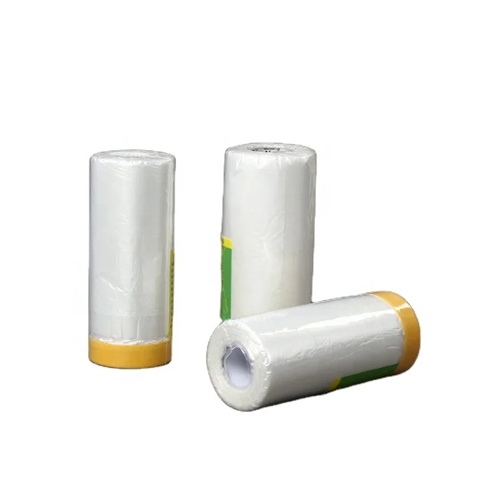 Taped For Car Surface Protection Painting Pre-Taped Masking Tape Film