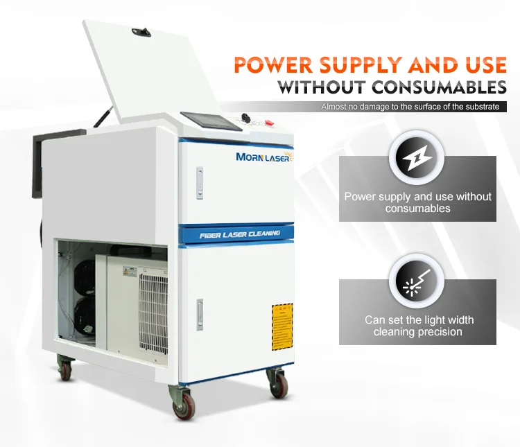 Fiber laser cleaning machine 1000w 2000w 1500w continuous Laser rust removal water cooling laser cleaning equipment