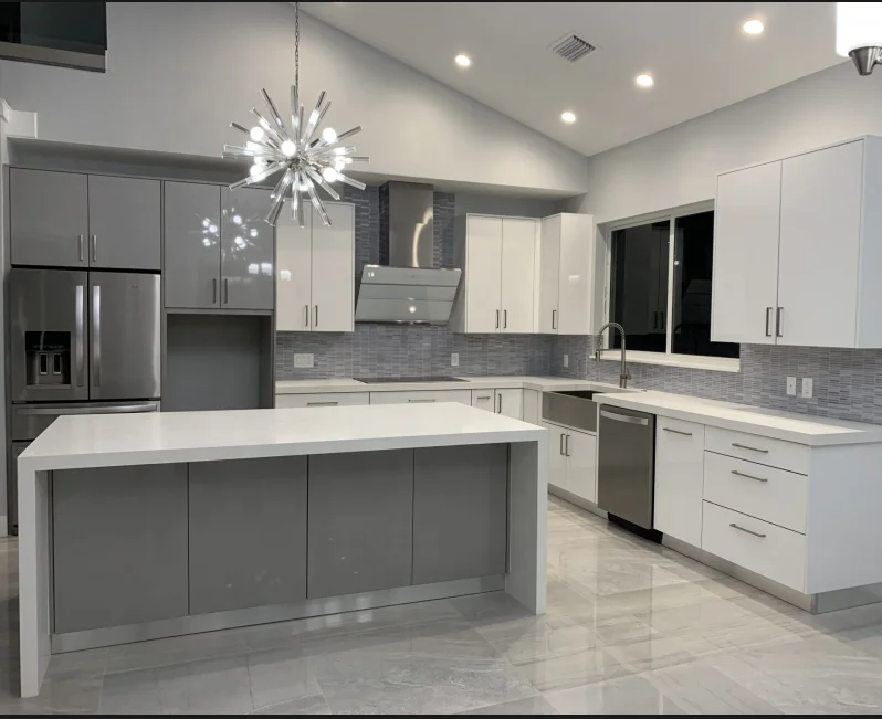 2022 New Black Simply Kitchen Pantry High Gloss Cabinet