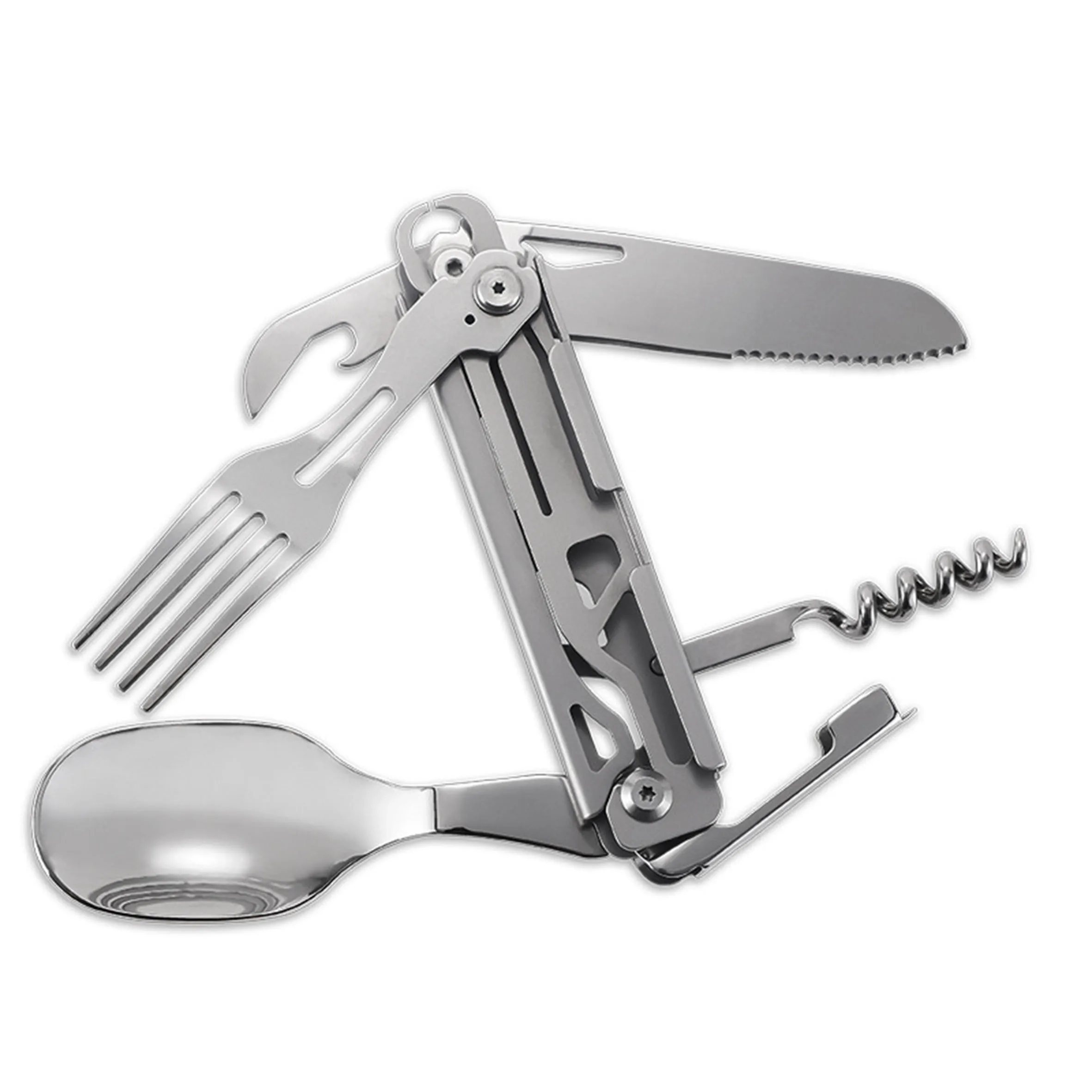 Supplier Camping Tools Folding Fork Spoon Set,403 Stainless Steel Fork And Spoon Spoons Forks Knives Set/
