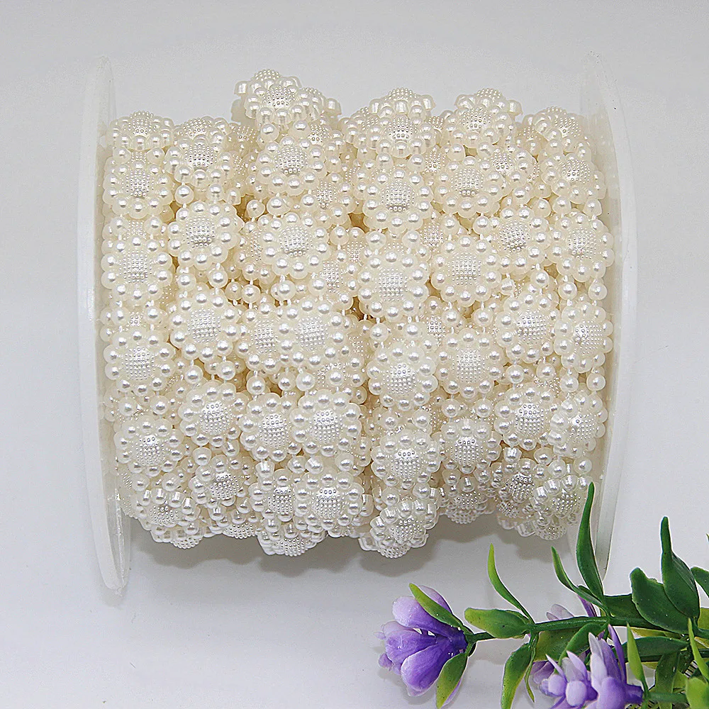 Daisy Sunflower  imitation pearl string beads DIY wedding  Decoration Bead necklace cell phone Decor