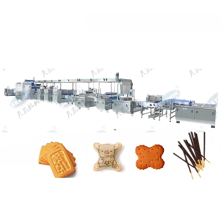 Cocomo chocolate filled panda biscuit machine making price cream production line small biscuit production line