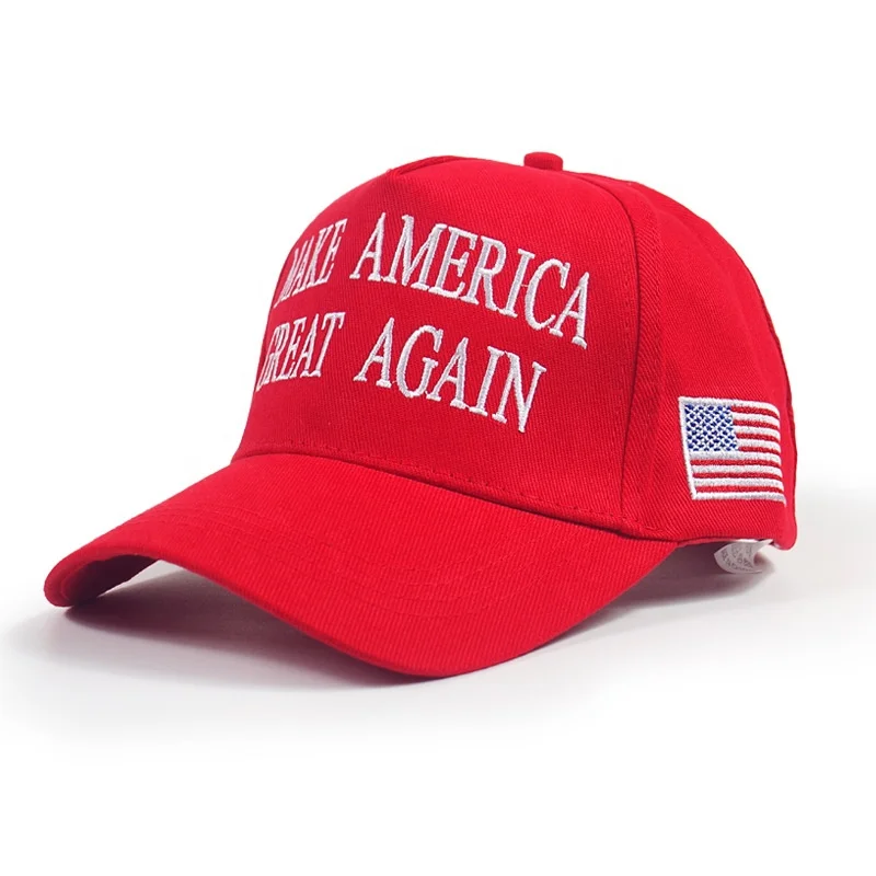 In stock popular fashion colorful unisex presidential election red colorful baseball cap MAKE AMERICA GREAT AGAIN usa hat