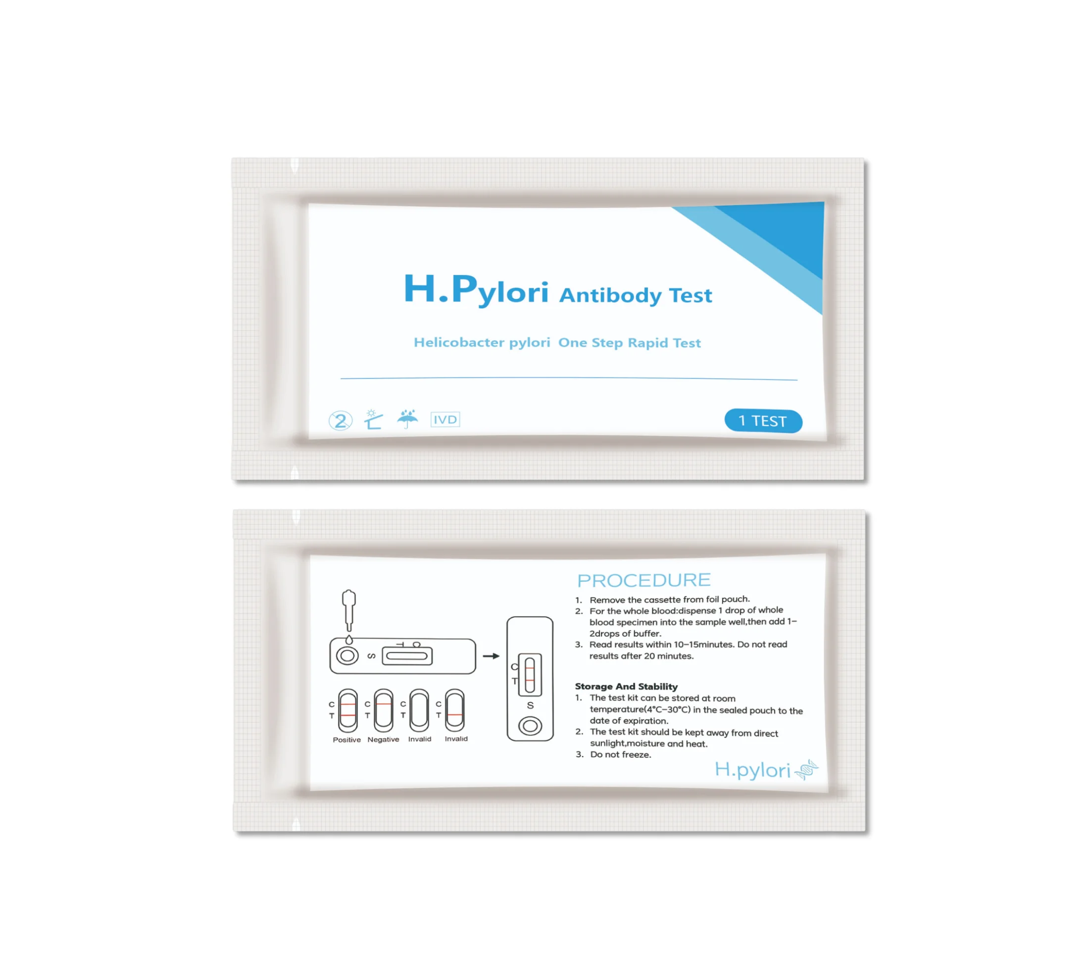 Manufacturer Wholesale Hot Selling Healthcare Quick Accurate Rapid Test H.Pylori  One Step Detection Cassette