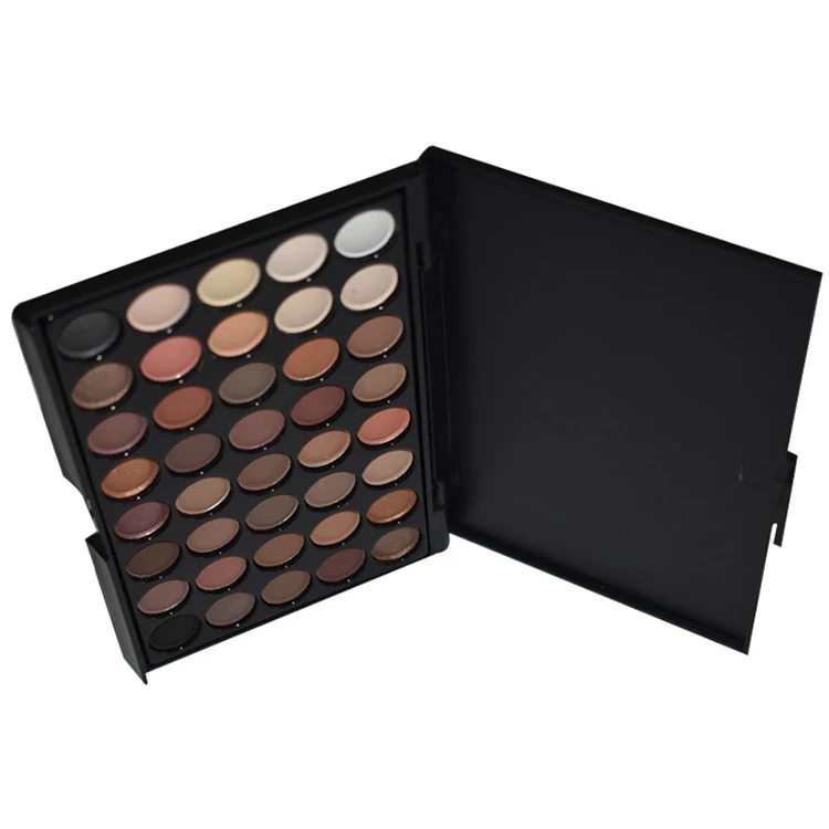 Oem Fall winter christmas 40 Earth color pressed warm glitter matte organic eye shadow palette pallette brown nude eyeshadow