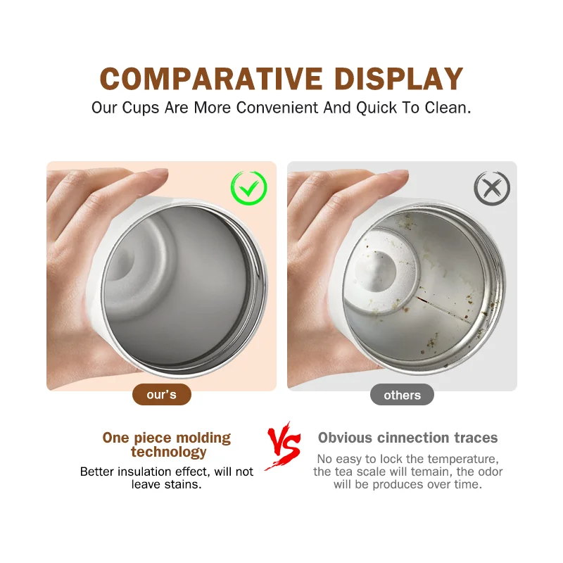 Everich  350ML 304 Stainless Steel Coffee Mug Double Wall Vacuum Insulation Coffee Mug With Sealed Lid