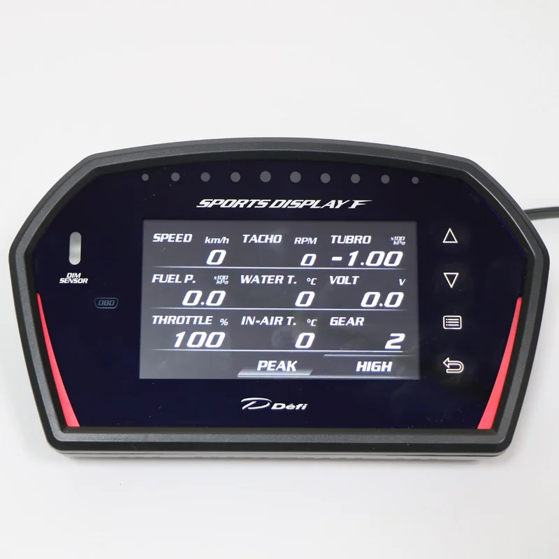 Defi Sports Display English Defi Gauge Water /Oil Temp Boost Speed Tachometer DSDF LCD screen OBD2 Multi-function Smart Meter
