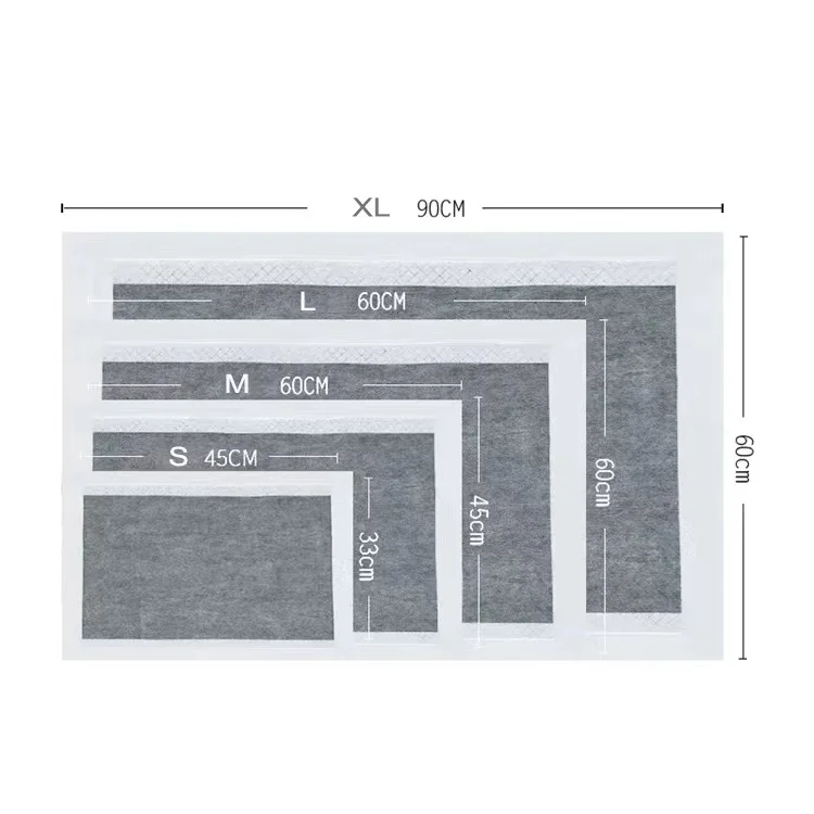 bamboo soaker pee pad black carbon  pad pet puppy training dog pee pad bamboo zhong