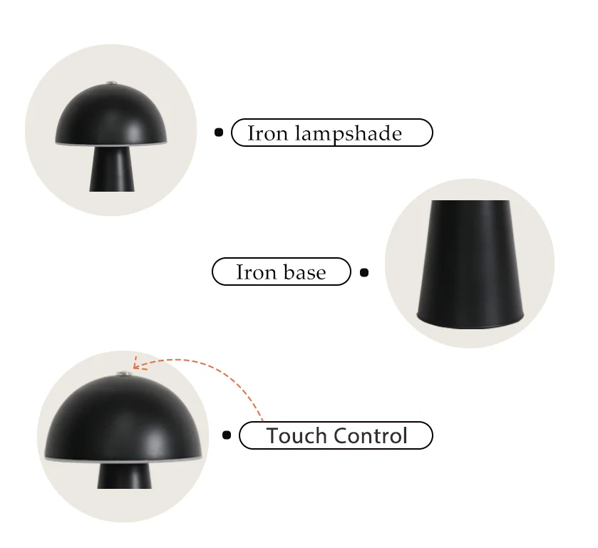 Mushroom Table Lamp for Room Aesthetic Modern Lighting and Bedroom Retro Living Room Decor Children Bedside Table Lamps