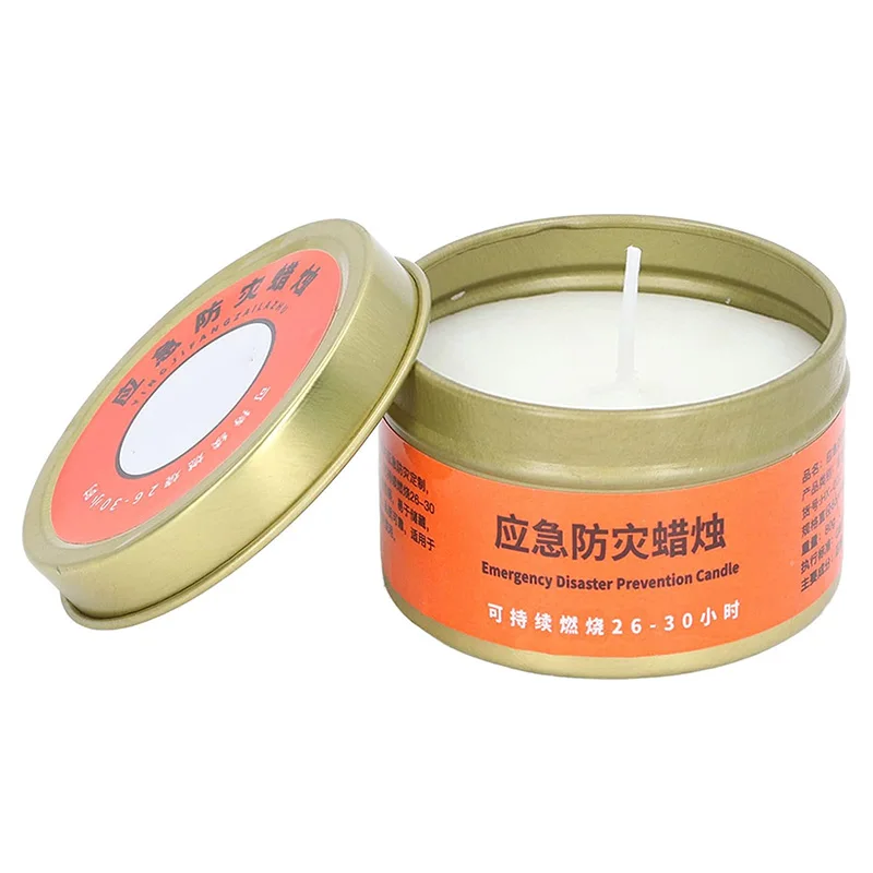 2024 Gold Silver Custom Printed empty round tin box empty metal can Windproof emergency candle can