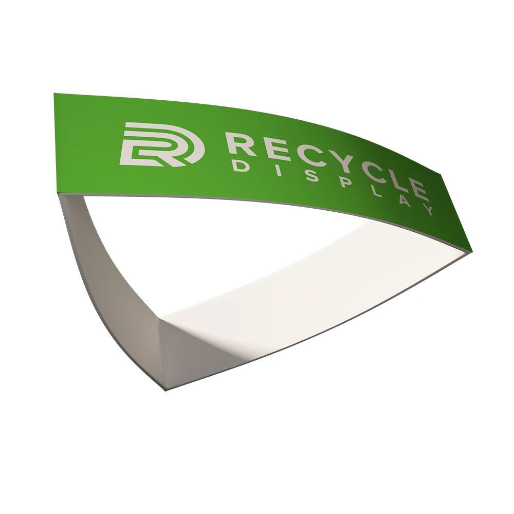 Aluminum Tube Sky Circle Fabric Hanging Banner Round Ceiling Sign For Trade Show Booth