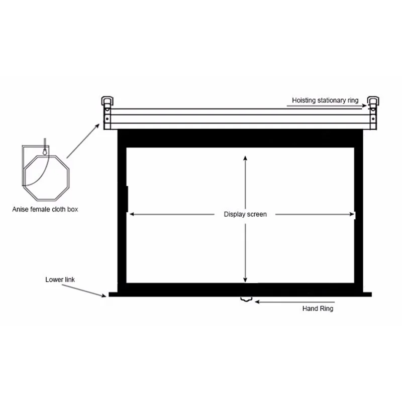 100 120 150 200 inch 16:9 4:3 home theater electric projector screen cinema screen alr motorized projection screen