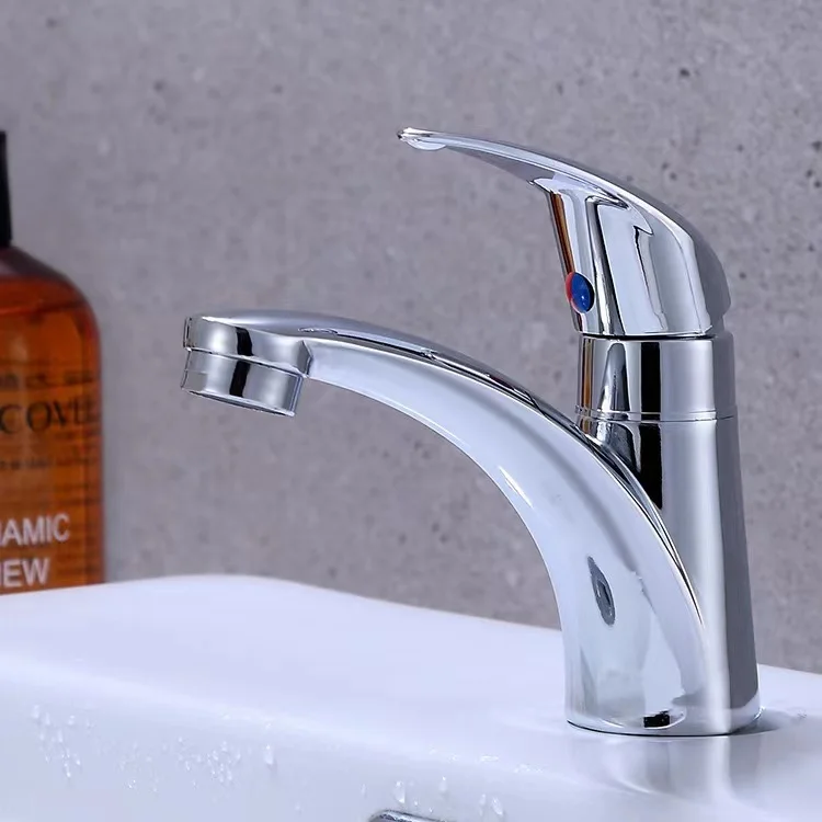 Hot Selling Traditional Single-Hole Cheap Price Single Cold Taps Zinc Alloy Single Handle Bathroom Basin Chrome Sink Tap