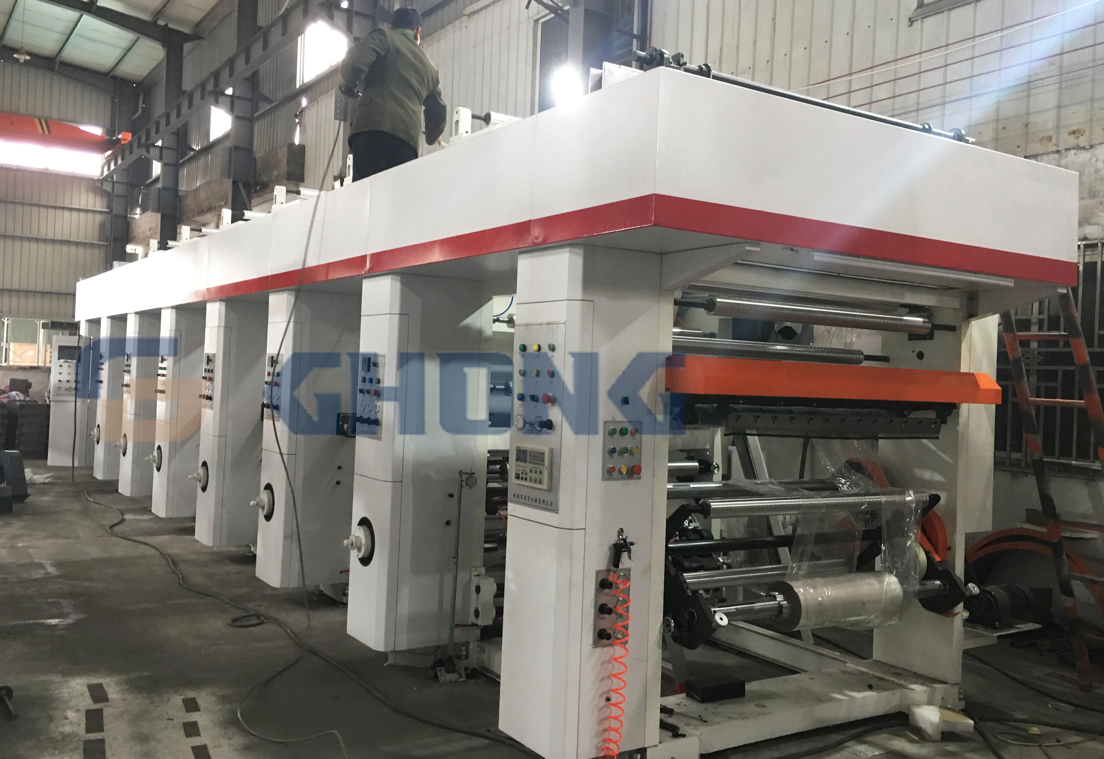 economic 1000mm electronic paper in roll rotogravure gravure printing machine 6 color