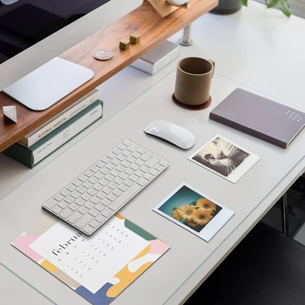 Home Office Desktop Non-Slip Waterproof Wear-Resistant PVC Transparent Clear Desk Pad Mat