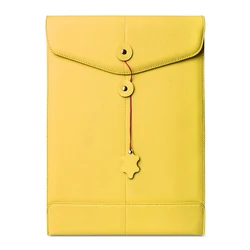 Custom Simple Fashion Logo Leather Thin Shell Tablet Sleeve Laptop Sleeve Bag for macbook ipad