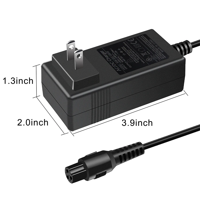 Kuncan Electric Charger 42v Scooter Universal Power Supply For 2a Battery 36v Lithium Switching With 2pin Adapter