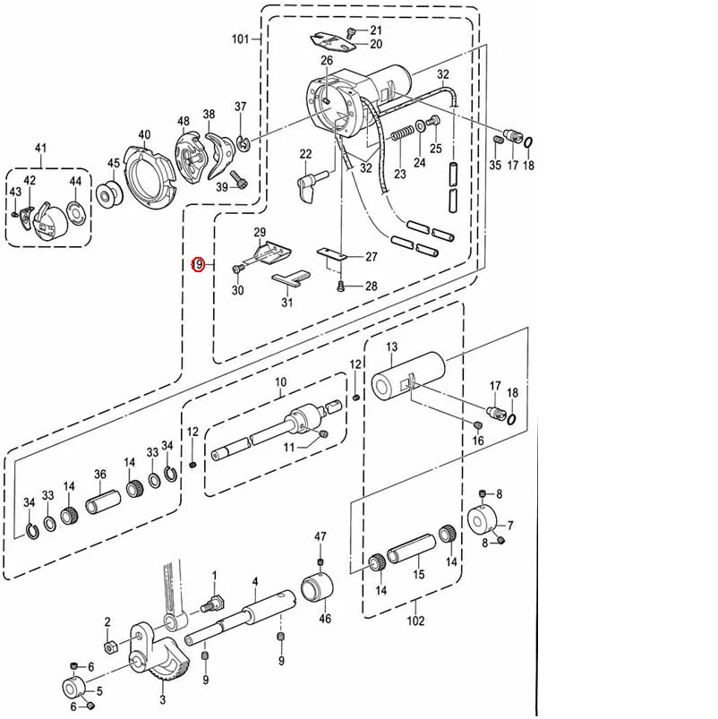 Factory price CJY SA3239001 original Shuttle race for BROTHER KE-430D hook complete sewing machine spare parts