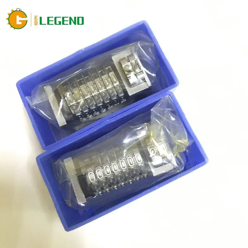 6 digits backward Numerator Roman Font Numbering Machine 4x8 Cicero Roman Font letterpress Numbering machine full steel