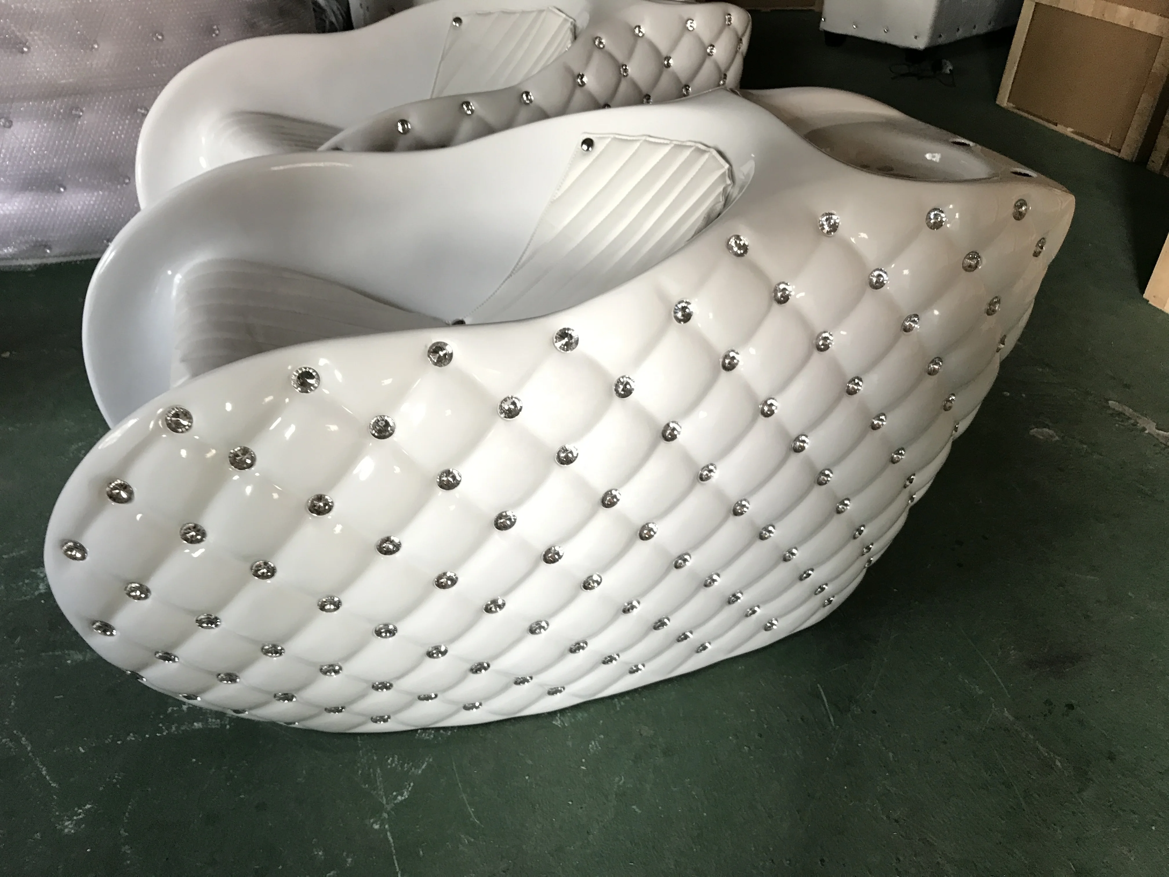 
Salon furniture hair shampoo bowl chair wash unit 