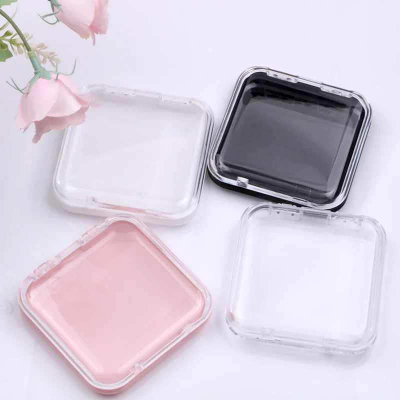 TSZS Hot Sale Press on Nails Empty Packaging Box Transparent Pink Tray Storage Display Box Nail Tips Jewelry Storage Container