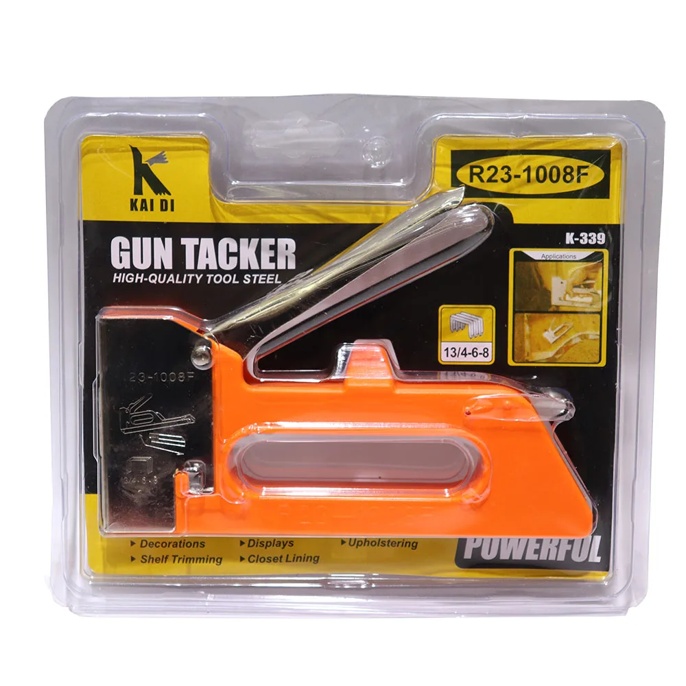 Новый пластиковый беспроводной пистолет для ногтей оранжевый портативный пистолет для ногтей ручной инструмент