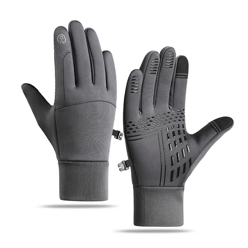 Custom Design Winter Cycling Racing Gloves Water Resistant Thermal Running Driving Hiking Windproof Screen Touch Cycling Glove