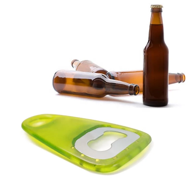 Top Selling Logo printing Stainless Steel Opener with Plastic Handle