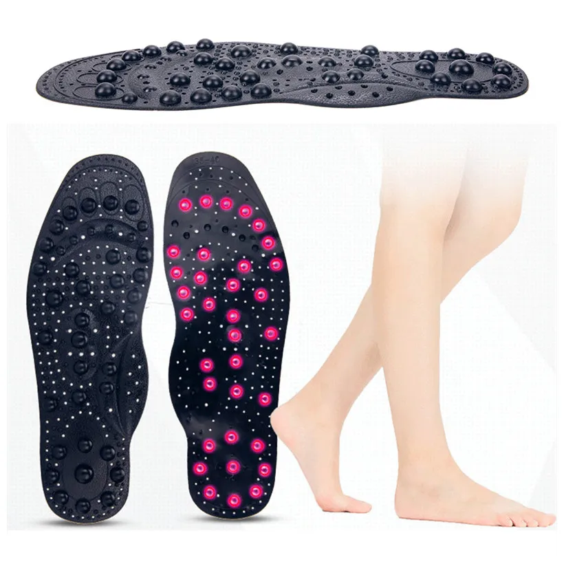 68 magnetic stone massage foot points, magnetic therapy health insoles