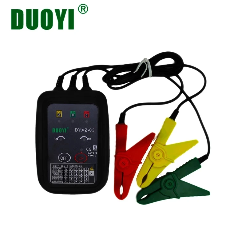 DYXZ-01 70V ~ 600V AC Бесконтактный индикатор фазы детекторы цепи LED перерыв испытательное напряжение Детектор метр 3 тестер чередования фаз