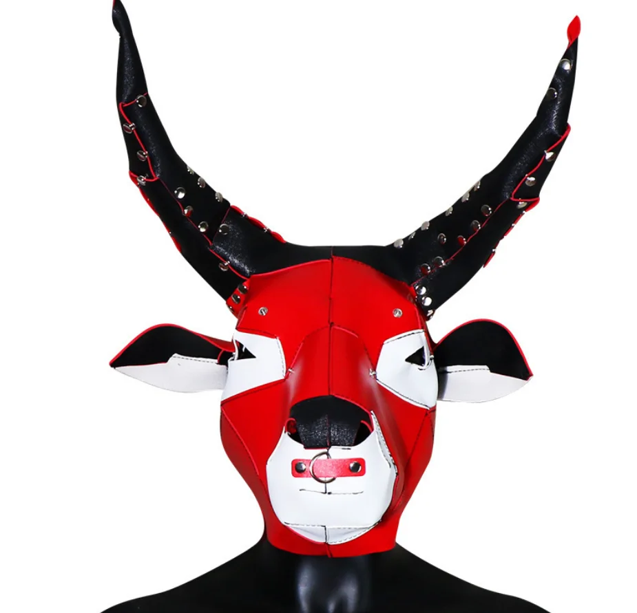 sm bull head mask appealing headgear adult sex products cosplay prom dress up toys