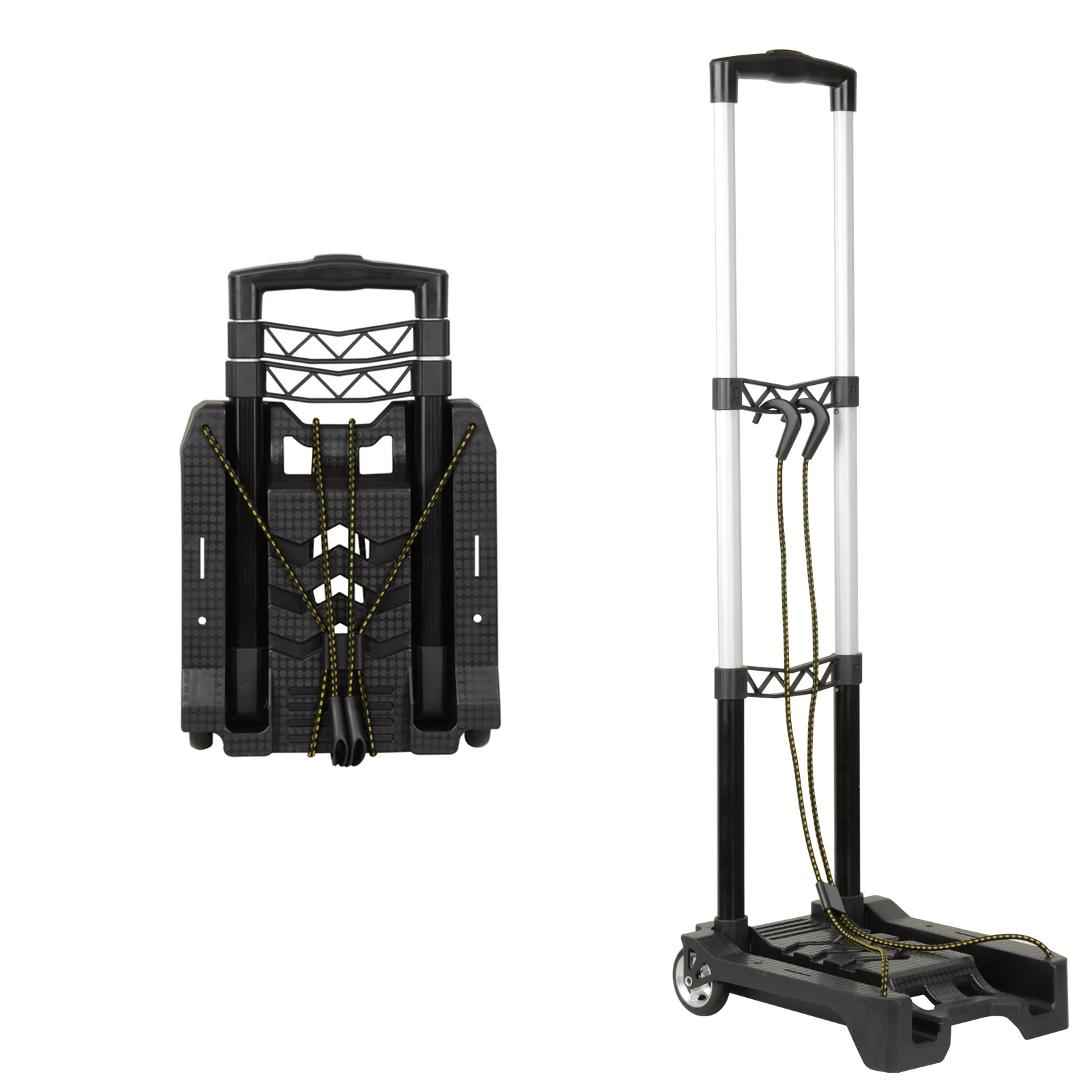 Folding Transport Cart Pull Aluminium Foldable Shopping Bag With Wheel Folded Trolley