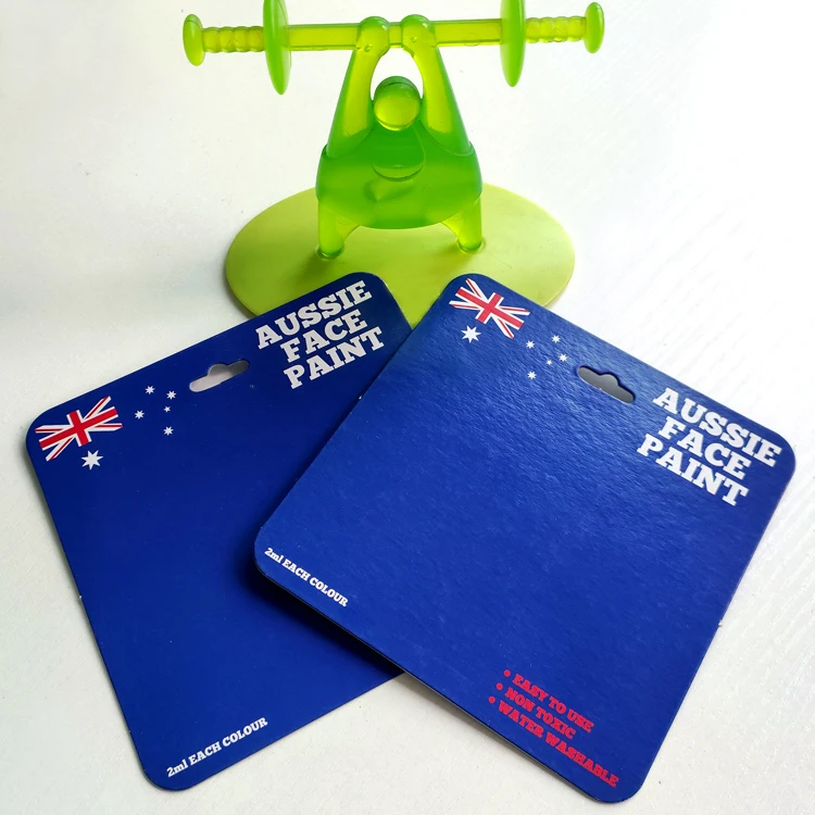 Customized high quality product paper packaging header card and packaging hanging blister cards printing