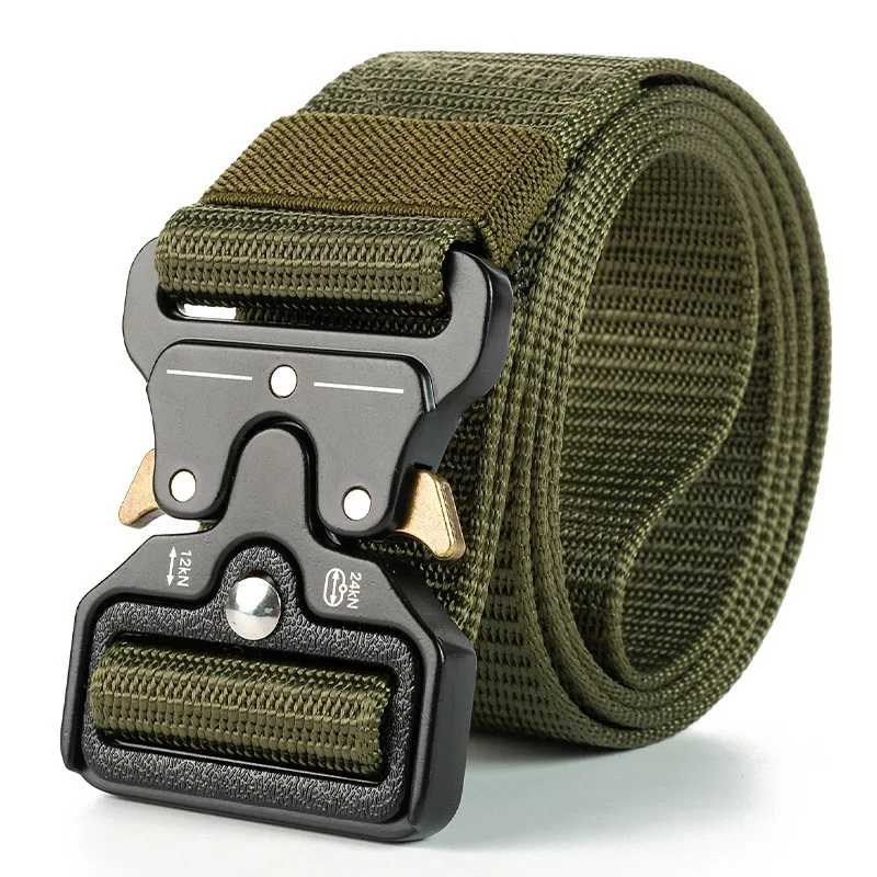 BSM345 Factory Cheap Quick Release Braided Tactical Nylon Belt For Men Custom Logo Canvas Training Webbing Fabric Combat Belts