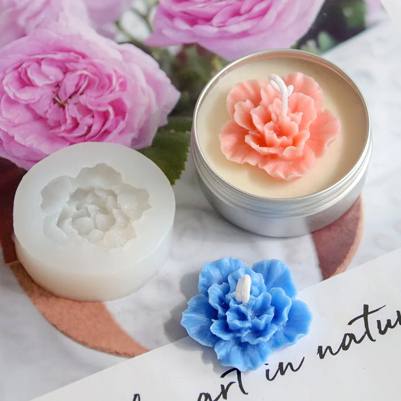 3D Flowers Making Gypsum Expanded Stone Mold Korean Azalea Scented Candle Flower Decoration Silicone Mold