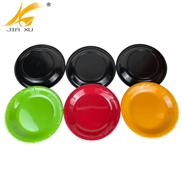 double color melamine round  plate wholesale melamine dinner plate custom color