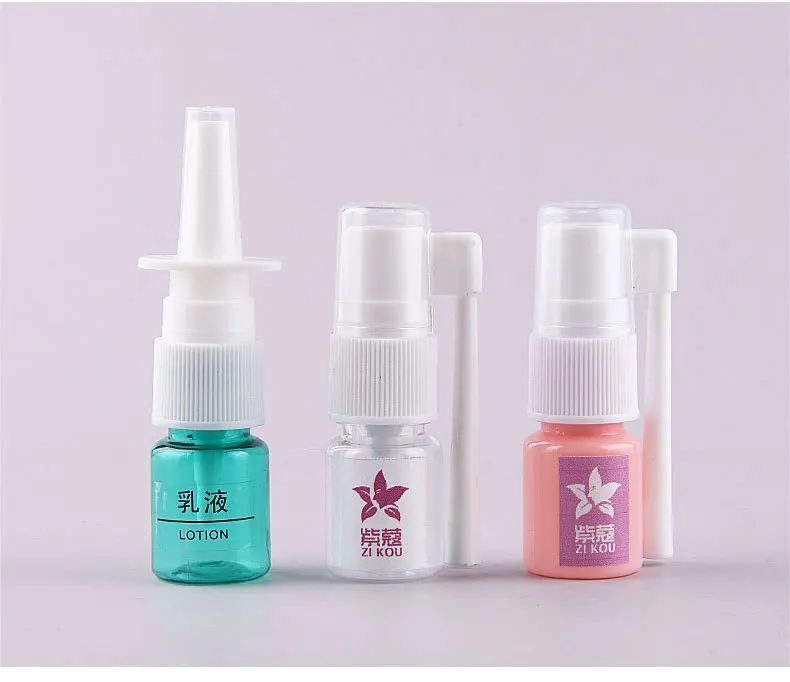 5ml Small 360 Degree Rotation Trunk Plastic Liquid Medicine Oral Spray Bottle Nasal Spray Bottle