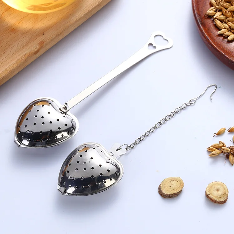 Coffee, Tea & Espresso Supplies Stainless Steel Tasting Spoons Infuser Teaspoon 4*14cm Strainer Heart ShapeCoffee & Tea Tools