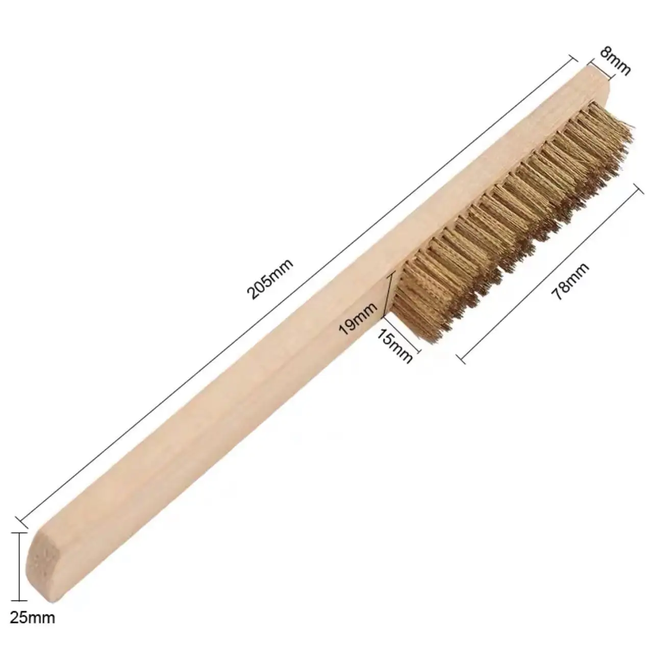 Pexcraft Factory Sell Stain Metal Paint Hand Tool Brushes Stainless Steel Wire Brush With Wood Handle