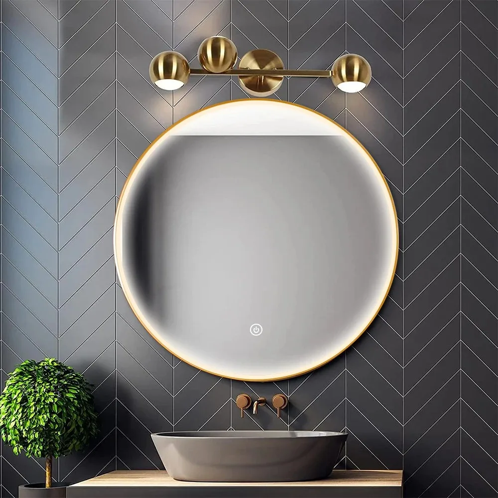 New Design Anti-Explosion Defogger Framed Smart Bathroom Light Mirror Wall Mounted LED Mirror