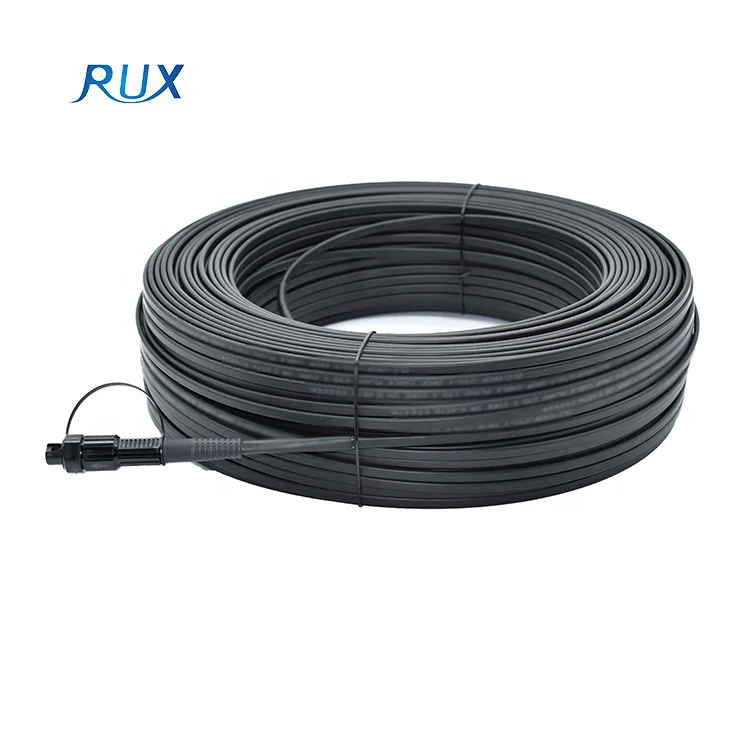 Outdoor Waterproof FTTH Flat Drop Cable With Mini Sc Apc OptiTap Optic Connector Fiber Optic Patch Cord