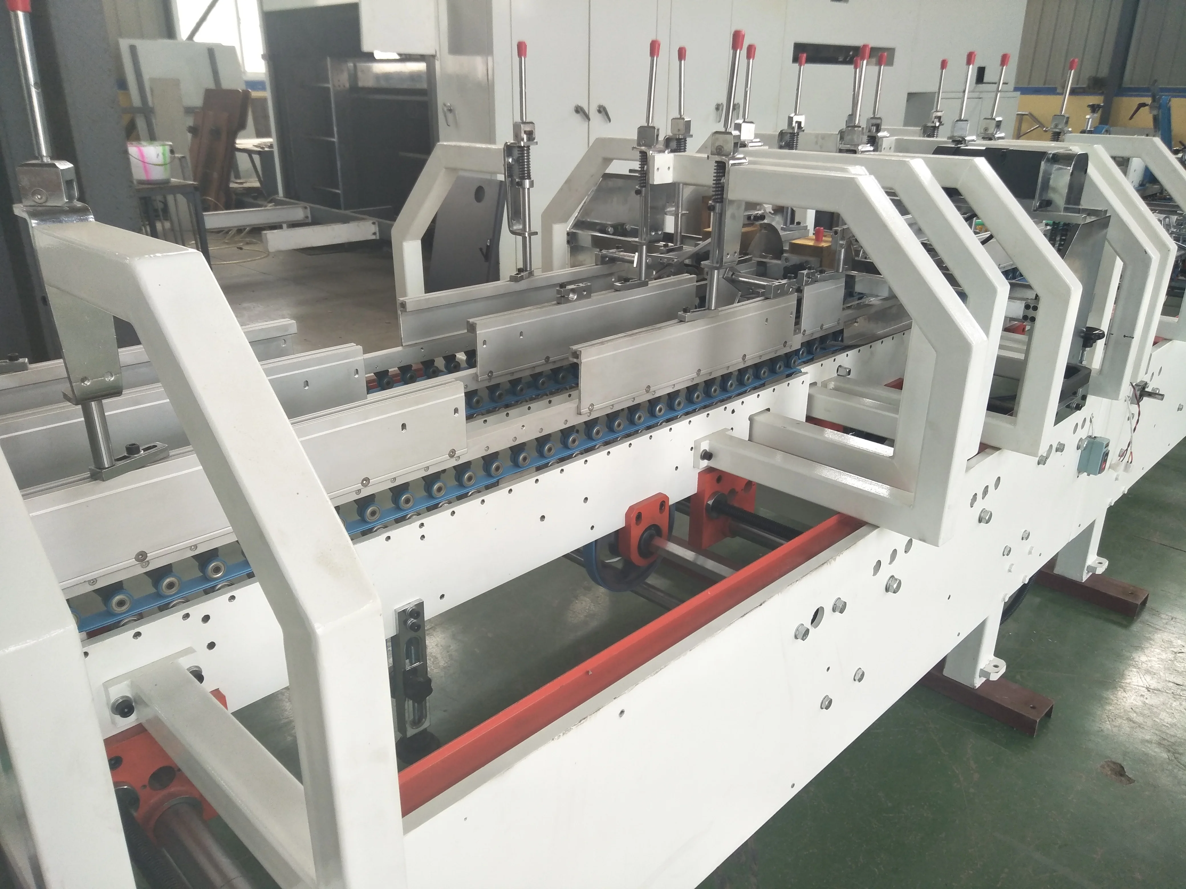 Automatic Crash Lock Bottom Folder Gluer Machine Box Making Pasting Glue Folding Gluing Machine