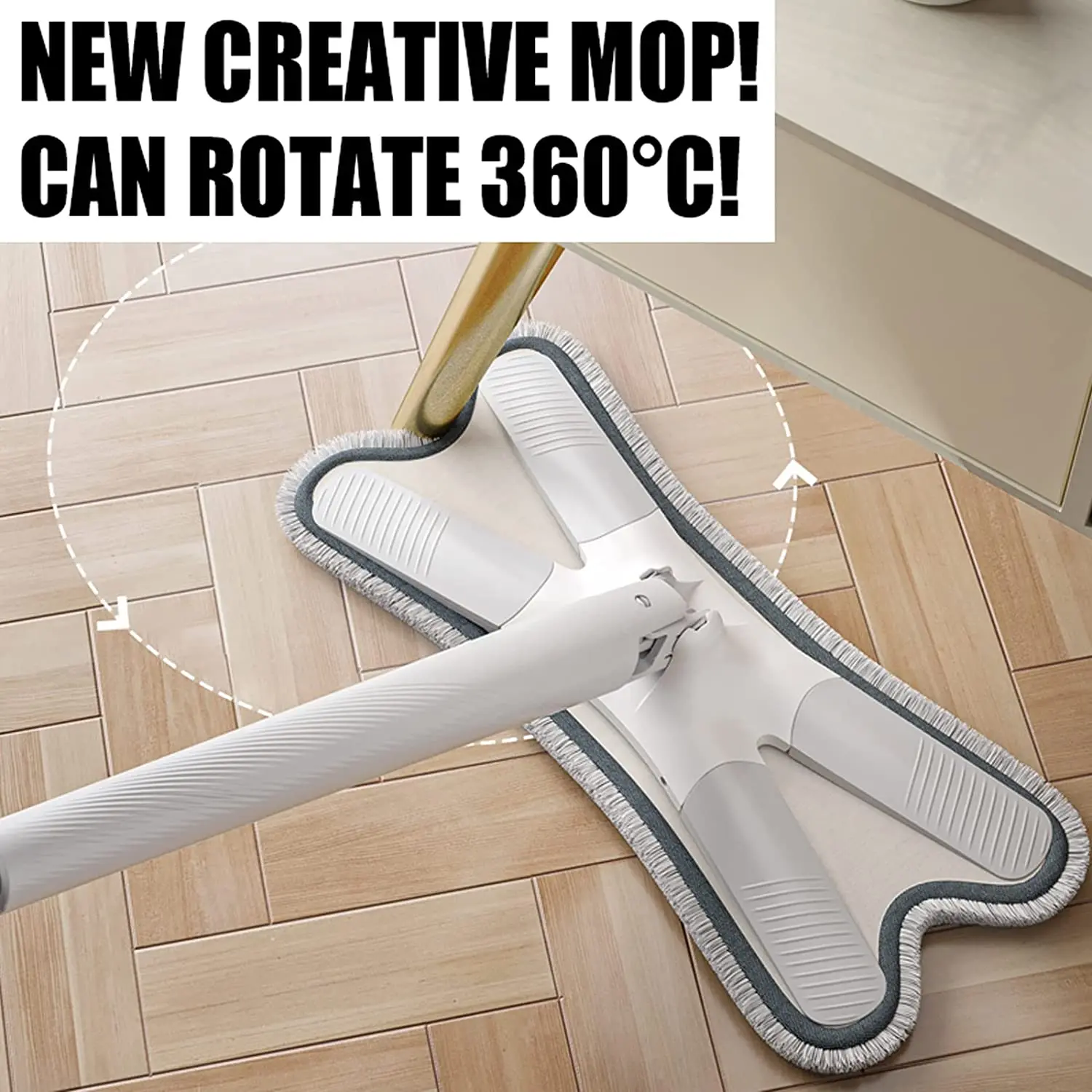 360 rotatable adjustable cleaning easy wring mop self wringing mop butterfly squeeze mop