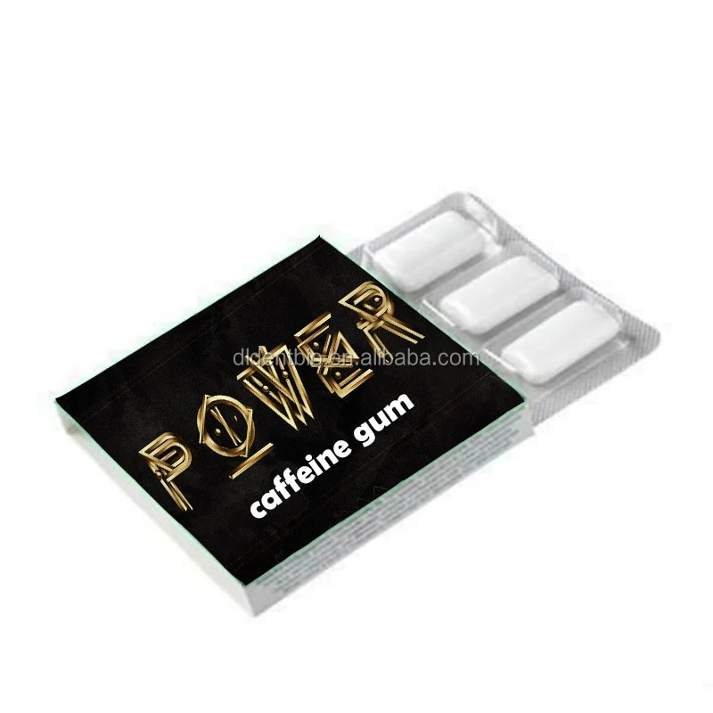 Caffeinated Guarana Taurine Power Sugar Free Refresh Energy Chewing Gum