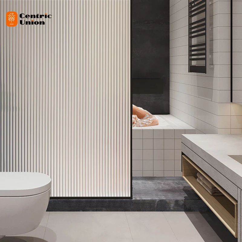 Most Favorable Widely Use 1.52*30M Reeded Privacy Protection Decoration Glass Film  For Home And Office