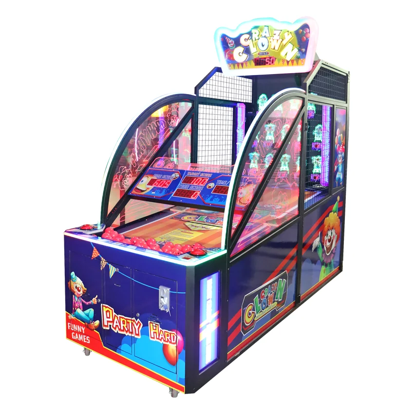 lifang new coin operated game machine crazy clown ticket redemption game machine coin operated lottery FEC Amusement equipment