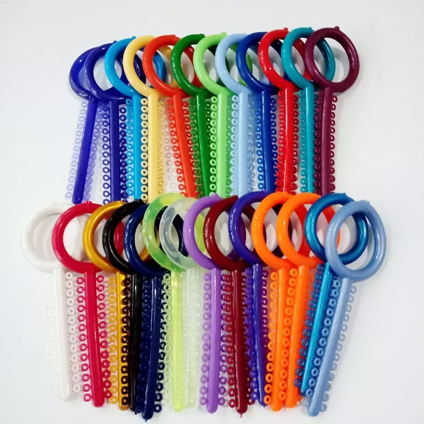 UM 25pcs/bag Colorful Dental Orthodontic Cartoon Ligature Tie Kitty / Mickey / Flowers Shape